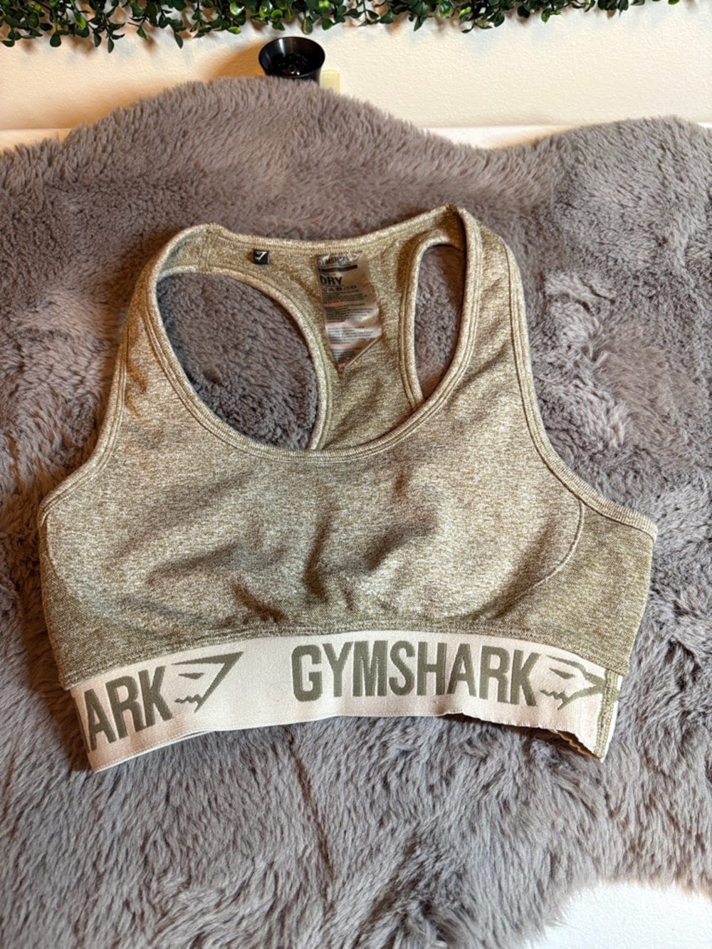 Gymshark Green Seamless Racerback Sports Bra Size Small